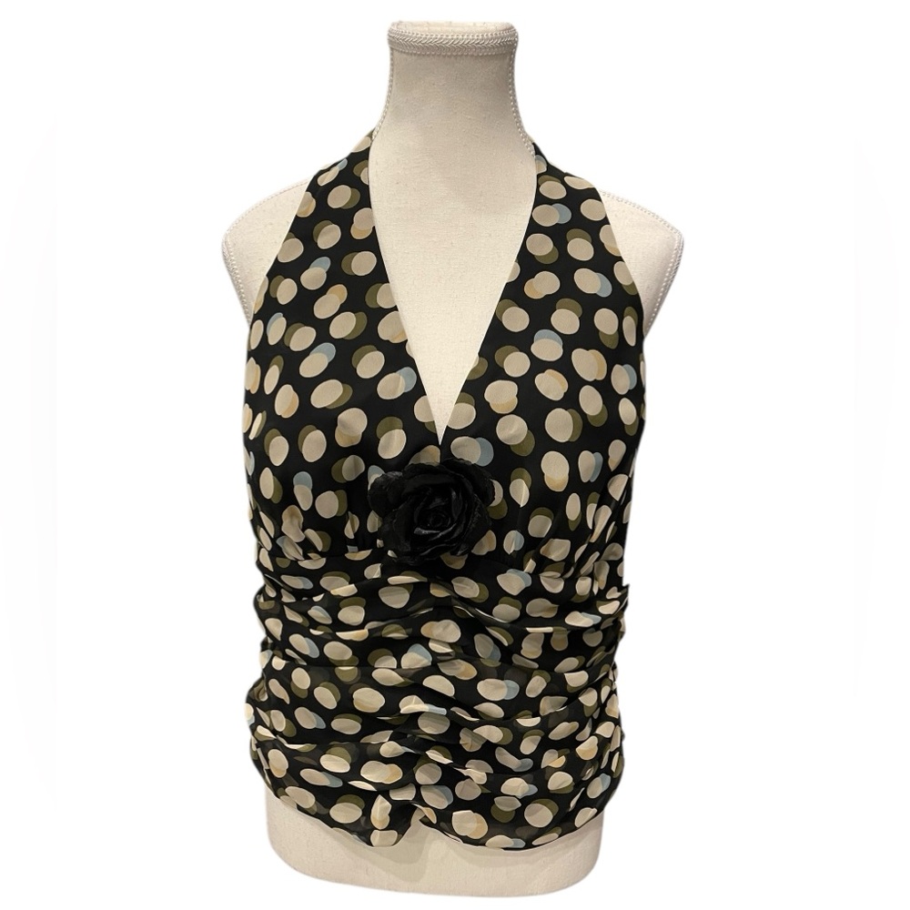 90’s Y2K U3 Collection Leopard Print Ruched Halter Top Size:16 NWT